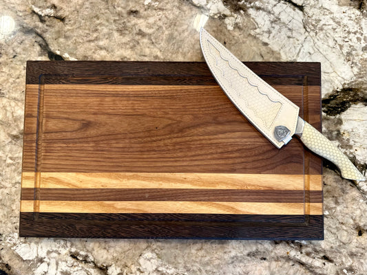 Hard Maple, Walnut and Wenge Cutting Board
