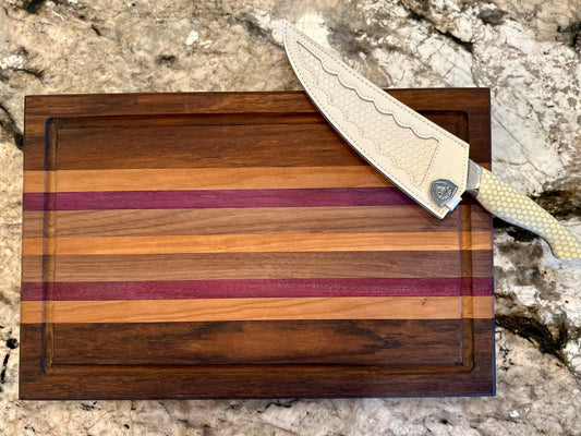 Shedua, Walnut, Cherry & Purple Heart Cutting Board