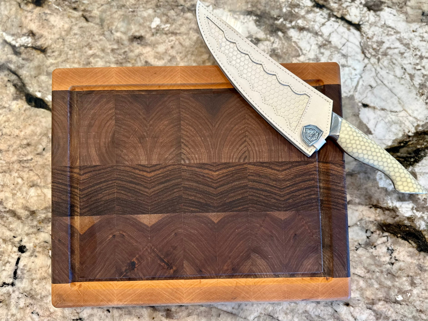 Hard Maple, Walnut & Zebra Butcher Block