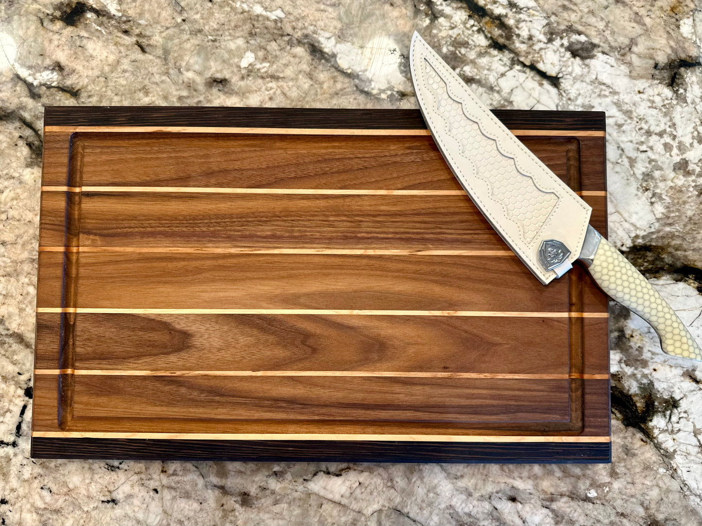 Wenge, Hard Maple, Walnut Cutting Board